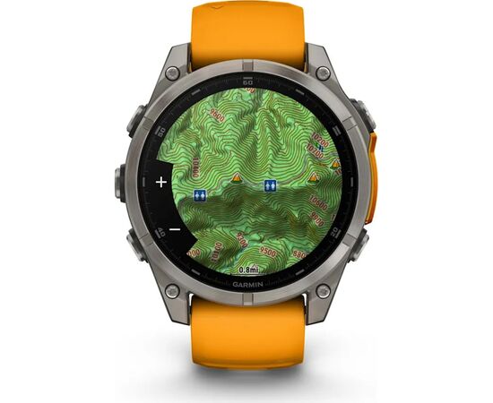Смарт-часы Garmin fenix 8 47mm, AMOLED, Saph, Ti/Bare/Grpht, SparkOrg/GrphtBd, (010-02904-11), изображение 7