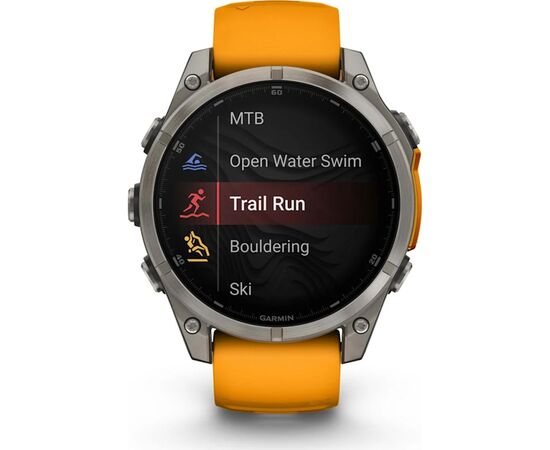 Смарт-часы Garmin fenix 8 47mm, AMOLED, Saph, Ti/Bare/Grpht, SparkOrg/GrphtBd, (010-02904-11), изображение 8