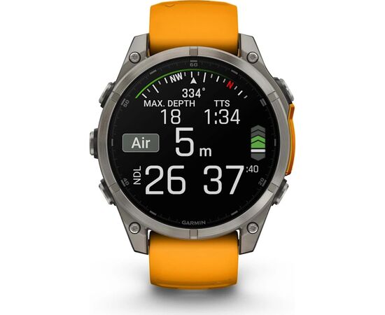 Смарт-часы Garmin fenix 8 47mm, AMOLED, Saph, Ti/Bare/Grpht, SparkOrg/GrphtBd, (010-02904-11), изображение 9