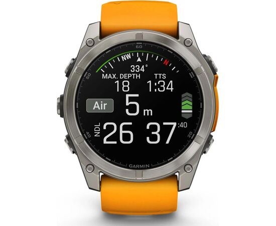 Смарт-часы Garmin fenix 8 51mm, AMOLED, Saph, Ti/Bare/Grpht, SparkOrg/GrphtBd, (010-02905-11), изображение 10 Смарт-часы Garmin fenix 8 51mm, AMOLED, Saph, Ti/Bare/Grpht, SparkOrg/GrphtBd, (010-02905-11), изображение 10