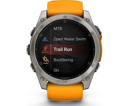 Смарт-часы Garmin fenix 8 51mm, AMOLED, Saph, Ti/Bare/Grpht, SparkOrg/GrphtBd, (010-02905-11), изображение 2 Смарт-часы Garmin fenix 8 51mm, AMOLED, Saph, Ti/Bare/Grpht, SparkOrg/GrphtBd, (010-02905-11), изображение 2
