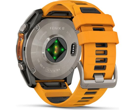 Смарт-часы Garmin fenix 8 51mm, AMOLED, Saph, Ti/Bare/Grpht, SparkOrg/GrphtBd, (010-02905-11), изображение 6 Смарт-часы Garmin fenix 8 51mm, AMOLED, Saph, Ti/Bare/Grpht, SparkOrg/GrphtBd, (010-02905-11), изображение 6