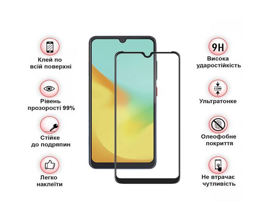 Стекло защитное BeCover ZTE Blade A35/A55 Black (712313), изображение 3 Стекло защитное BeCover ZTE Blade A35/A55 Black (712313), изображение 3