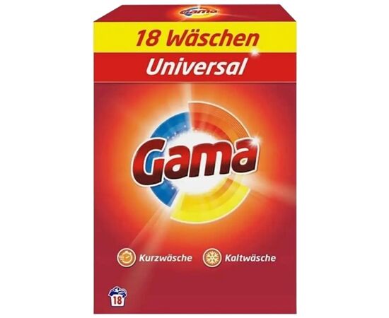 Стиральный порошок Gama 3 in 1 Universal 1.08 кг (8435495837633)