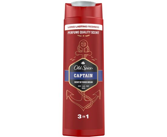 Гель для душа Old Spice 2-в-1 Captain 400 мл (8001090965615), изображение 2 Гель для душа Old Spice 2-в-1 Captain 400 мл (8001090965615), изображение 2