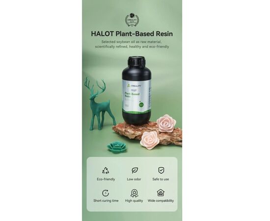 Фотополимерная смола Creality Resin, HALOT Plant-Based 1кг, green (3302130005), изображение 2