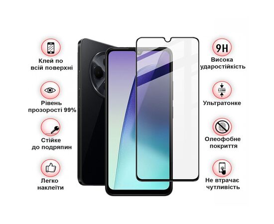 Стекло защитное BeCover Xiaomi Redmi 14C 4G / Poco C75 Black (712320), изображение 4 Стекло защитное BeCover Xiaomi Redmi 14C 4G / Poco C75 Black (712320), изображение 4