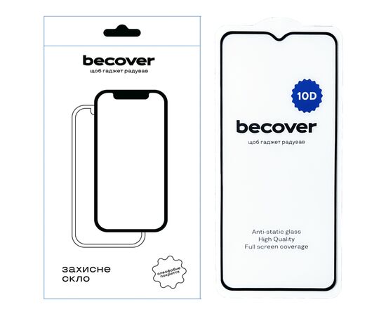 Стекло защитное BeCover ZTE Blade A34 10D Black (712336)