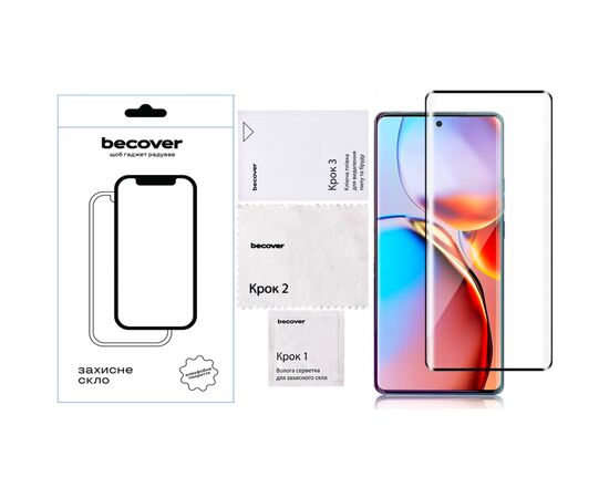 Стекло защитное BeCover Infinix Note 40 Pro (X6851) Black (712349), изображение 2 Стекло защитное BeCover Infinix Note 40 Pro (X6851) Black (712349), изображение 2