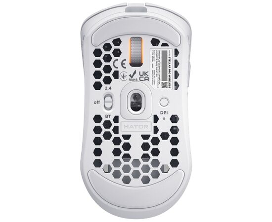 Мышка Hator Stellar PRO Wireless White (HTM-551), изображение 5 Мышка Hator Stellar PRO Wireless White (HTM-551), изображение 5