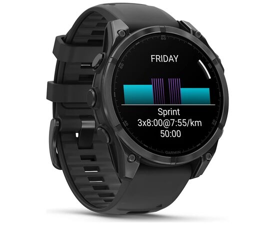 Смарт-часы Garmin fenix 8 47mm, AMOLED, Glass/SS, SlateGray Steel/Black, BlkBnd, GPS (010-02904-00), изображение 3 Смарт-часы Garmin fenix 8 47mm, AMOLED, Glass/SS, SlateGray Steel/Black, BlkBnd, GPS (010-02904-00), изображение 3