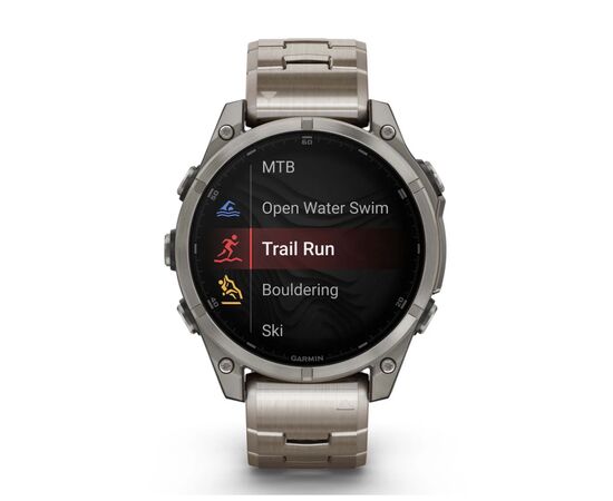Смарт-часы Garmin fenix 8 47mm, AMOLED, Saph, Ti/Bare/Graphite w/TiBand,Excl, GPS (010-02904-40), изображение 8 Смарт-часы Garmin fenix 8 47mm, AMOLED, Saph, Ti/Bare/Graphite w/TiBand,Excl, GPS (010-02904-40), изображение 8