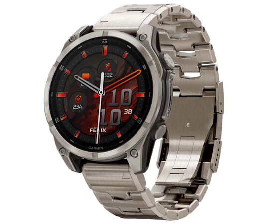 Смарт-годинник Garmin fenix 8 47mm, AMOLED, Saph, Ti/Bare/Graphite w/TiBand,Excl, GPS (010-02904-40)