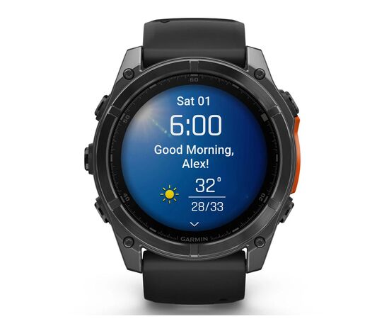 Смарт-часы Garmin fenix 8 51mm, AMOLED, Glass/SS, SlateGray Steel/Black,BlkBnd, GPS (010-02905-00), изображение 2