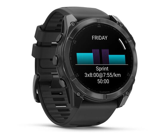 Смарт-часы Garmin fenix 8 51mm, AMOLED, Glass/SS, SlateGray Steel/Black,BlkBnd, GPS (010-02905-00), изображение 3