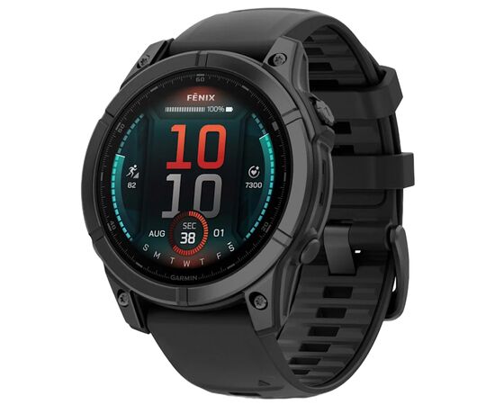 Смарт-годинник Garmin fenix E, 47mm, Slate Gray Steel/Black, GPS (010-03025-01)