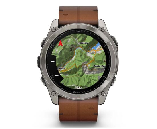 Смарт-часы Garmin fenix 8 51mm,AMOLED,Sapphire, Bare Ti, Blk/Chsnt Lthr (010-02905-40), изображение 10 Смарт-часы Garmin fenix 8 51mm,AMOLED,Sapphire, Bare Ti, Blk/Chsnt Lthr (010-02905-40), изображение 10