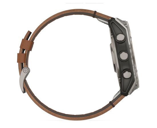 Смарт-часы Garmin fenix 8 51mm,AMOLED,Sapphire, Bare Ti, Blk/Chsnt Lthr (010-02905-40), изображение 4 Смарт-часы Garmin fenix 8 51mm,AMOLED,Sapphire, Bare Ti, Blk/Chsnt Lthr (010-02905-40), изображение 4