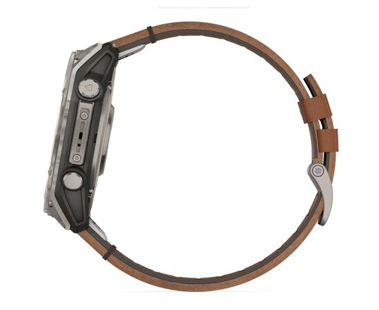 Смарт-часы Garmin fenix 8 51mm,AMOLED,Sapphire, Bare Ti, Blk/Chsnt Lthr (010-02905-40), изображение 5 Смарт-часы Garmin fenix 8 51mm,AMOLED,Sapphire, Bare Ti, Blk/Chsnt Lthr (010-02905-40), изображение 5