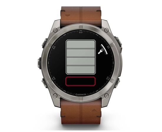 Смарт-часы Garmin fenix 8 51mm,AMOLED,Sapphire, Bare Ti, Blk/Chsnt Lthr (010-02905-40), изображение 7 Смарт-часы Garmin fenix 8 51mm,AMOLED,Sapphire, Bare Ti, Blk/Chsnt Lthr (010-02905-40), изображение 7