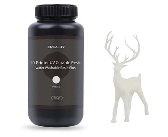 Фотополимерная смола Creality Resin, Water Washable Plus 500г, white (3302010044), изображение 3 Фотополимерная смола Creality Resin, Water Washable Plus 500г, white (3302010044), изображение 3