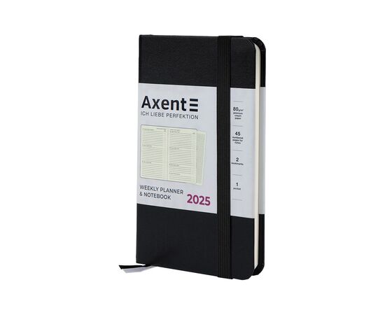 Еженедельник Axent датированный 2025 Pocket Strong 90х150 мм, черный (8508-25-01-A)