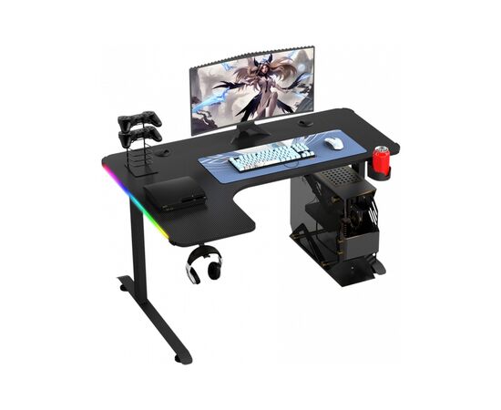 Компьютерный стол GT Racer T-1217 Black (T-1217 (160x60-100x73) Black), изображение 2 Компьютерный стол GT Racer T-1217 Black (T-1217 (160x60-100x73) Black), изображение 2