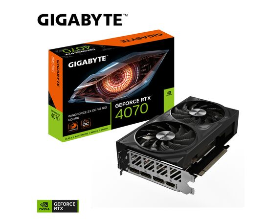 Видеокарта GIGABYTE GeForce RTX4070 12Gb WINDFORCE 2X OC (GV-N4070WF2OCV2-12GD), изображение 9 Видеокарта GIGABYTE GeForce RTX4070 12Gb WINDFORCE 2X OC (GV-N4070WF2OCV2-12GD), изображение 9