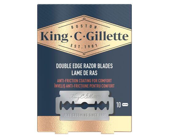 Сменные кассеты Gillette King C. 10 шт. (7702018590179), изображение 2 Сменные кассеты Gillette King C. 10 шт. (7702018590179), изображение 2