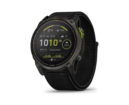 Смарт-годинник Garmin Enduro 3, Crbn Gry DLC Ti w/Blk Sport Loop Band, GPS (010-02751-01)