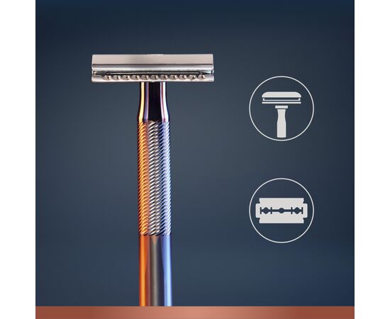 Бритва Gillette King C. Безопасная с 5 сменными лезвиями (7702018590148), изображение 6 Бритва Gillette King C. Безопасная с 5 сменными лезвиями (7702018590148), изображение 6