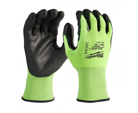 Захисні рукавиці Milwaukee сигнальні з опором порізам 3 рівня, 10/XL (4932478133)
