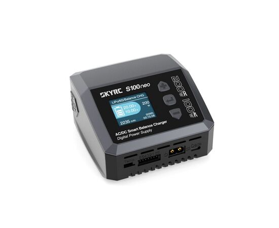 Зарядное устройство для дрона SkyRc S100 Neo LiPo 1-6s 200W AC/DC 200W (S100neo), изображение 2 Зарядное устройство для дрона SkyRc S100 Neo LiPo 1-6s 200W AC/DC 200W (S100neo), изображение 2