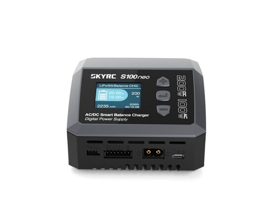 Зарядное устройство для дрона SkyRc S100 Neo LiPo 1-6s 200W AC/DC 200W (S100neo), изображение 3 Зарядное устройство для дрона SkyRc S100 Neo LiPo 1-6s 200W AC/DC 200W (S100neo), изображение 3
