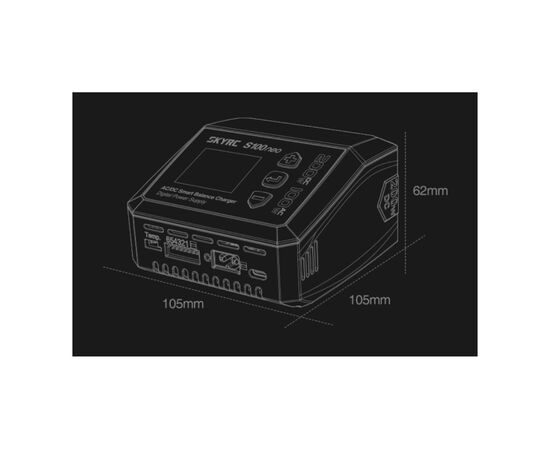 Зарядное устройство для дрона SkyRc S100 Neo LiPo 1-6s 200W AC/DC 200W (S100neo), изображение 8 Зарядное устройство для дрона SkyRc S100 Neo LiPo 1-6s 200W AC/DC 200W (S100neo), изображение 8