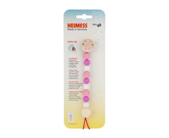 Клипса для пустышек Heimess Розовые бусинки (733880), изображение 8 Клипса для пустышек Heimess Розовые бусинки (733880), изображение 8