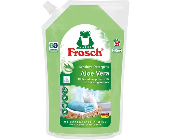 Гель для прання Frosch Aloe Vera Sensitiv Дой-пак 1.5 л (4009175968265)