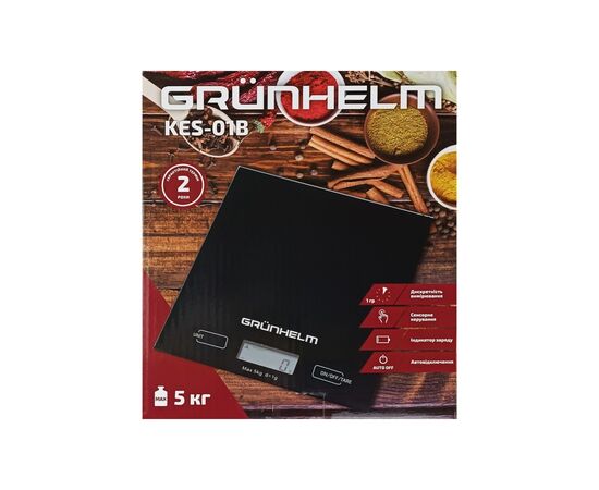 Весы кухонные Grunhelm KES-01B, изображение 3 Весы кухонные Grunhelm KES-01B, изображение 3