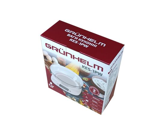 Весы кухонные Grunhelm KES-1PW, изображение 6 Весы кухонные Grunhelm KES-1PW, изображение 6