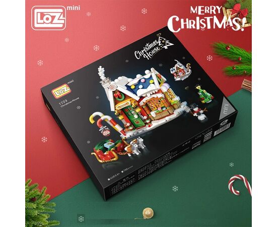 Конструктор LOZ mini Різдвяний будинок без фігурок (1223), зображення 3 Конструктор LOZ mini Різдвяний будинок без фігурок (1223), зображення 3