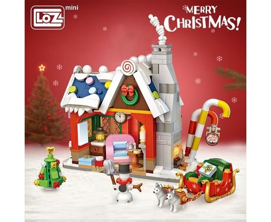 Конструктор LOZ mini Різдвяний будинок без фігурок (1223), зображення 4 Конструктор LOZ mini Різдвяний будинок без фігурок (1223), зображення 4