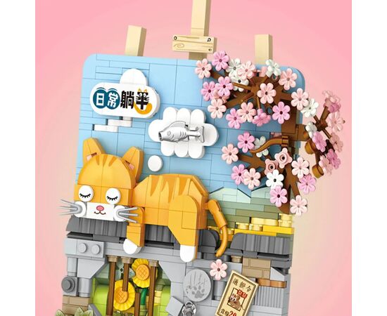 Конструктор LOZ mini Объемная картина Лежачая кошка (1386), изображение 3