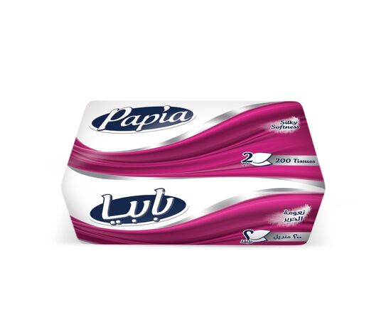 Серветки косметичні Papia 2 шари 200 шт. (8690536025077), зображення 2 Серветки косметичні Papia 2 шари 200 шт. (8690536025077), зображення 2