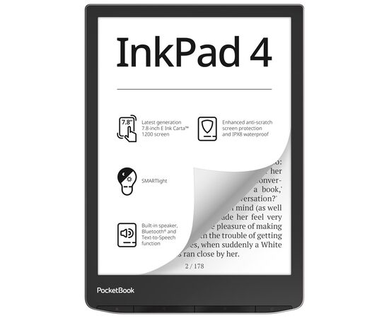 Електронна книга Pocketbook 743G InkPad 4, Stardust Silver (PB743G-U-WW)