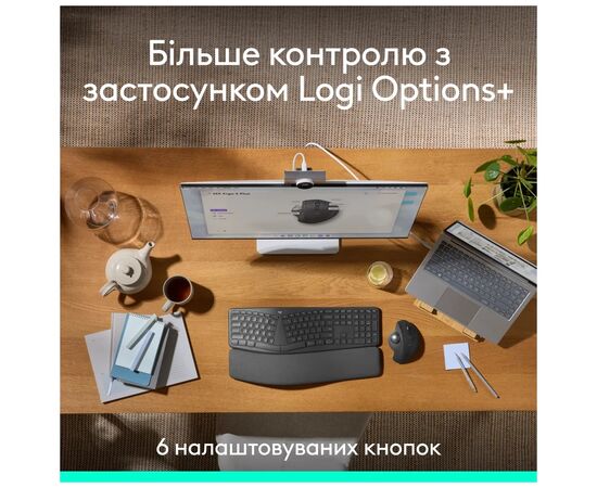 Мишка Logitech MX Ergo S Bluetooth Graphite (910-007260), зображення 8 Мишка Logitech MX Ergo S Bluetooth Graphite (910-007260), зображення 8
