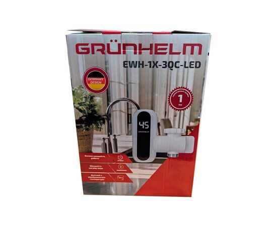 Проточный водонагреватель Grunhelm EWH-1X-3QC-LED, изображение 3 Проточный водонагреватель Grunhelm EWH-1X-3QC-LED, изображение 3