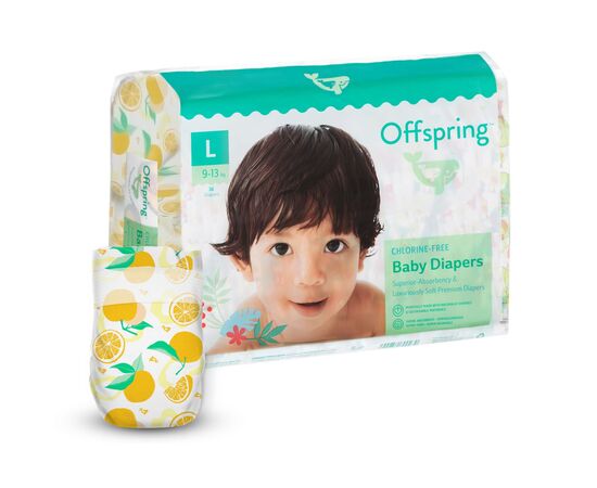 Подгузники Offspring Tangy Orange Размер L 9-13 кг 36 шт (DP-OI-FAT-L36P-TGYORN)