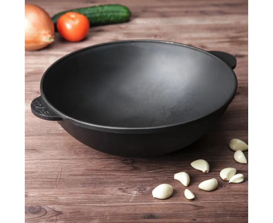 Сковорода Brizoll чавунна WOK з чавунною кришкою 4,7 л 300х103 мм (W30-1), изображение 4 Сковорода Brizoll чавунна WOK з чавунною кришкою 4,7 л 300х103 мм (W30-1), изображение 4