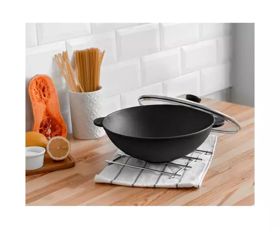 Сковорода Brizoll чавунна WOK 4,7 л 300х103 мм (W30), изображение 6 Сковорода Brizoll чавунна WOK 4,7 л 300х103 мм (W30), изображение 6