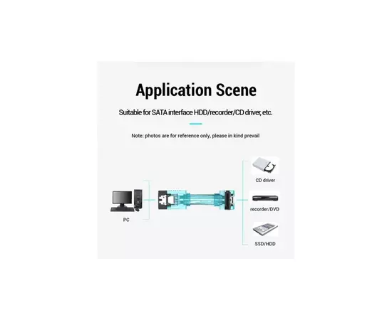Кабель для передачи данных SATA 3.0 7pin F/F 0.5m L Blue Vention (KDDSD), изображение 4 Кабель для передачи данных SATA 3.0 7pin F/F 0.5m L Blue Vention (KDDSD), изображение 4